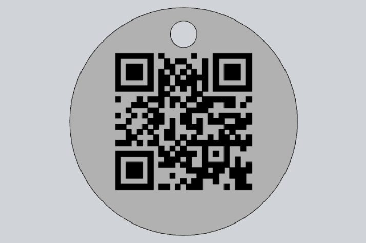 Závěsný ventilový štítek s QR kódem