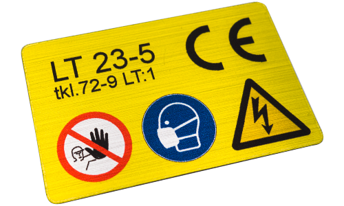 Brushed aluminium stickers