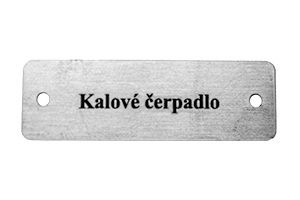 Gravírovaný kovový štítek