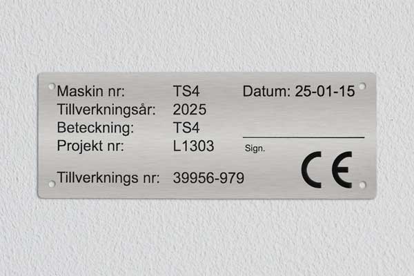 Kabelmärkning i graverad plast