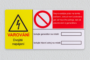 Gas Warning Printed Plastic