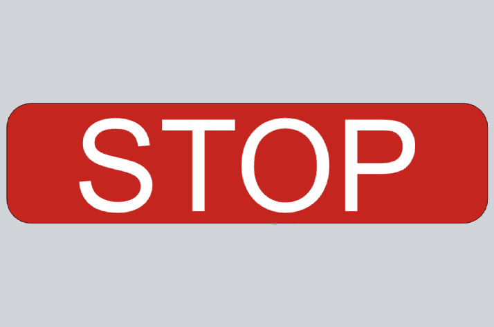 Stop samolepka